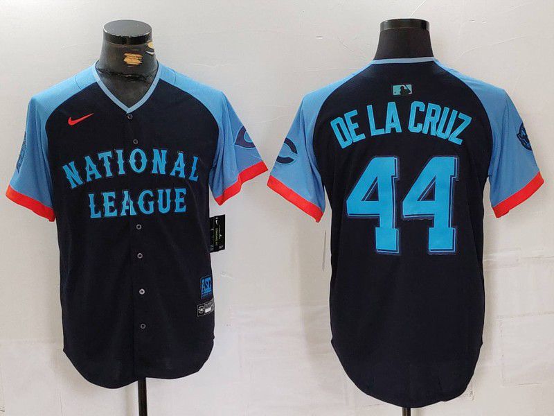 Men Cincinnati Reds #44 Delacruz Blue All star 2024 Nike MLB Jersey style 1